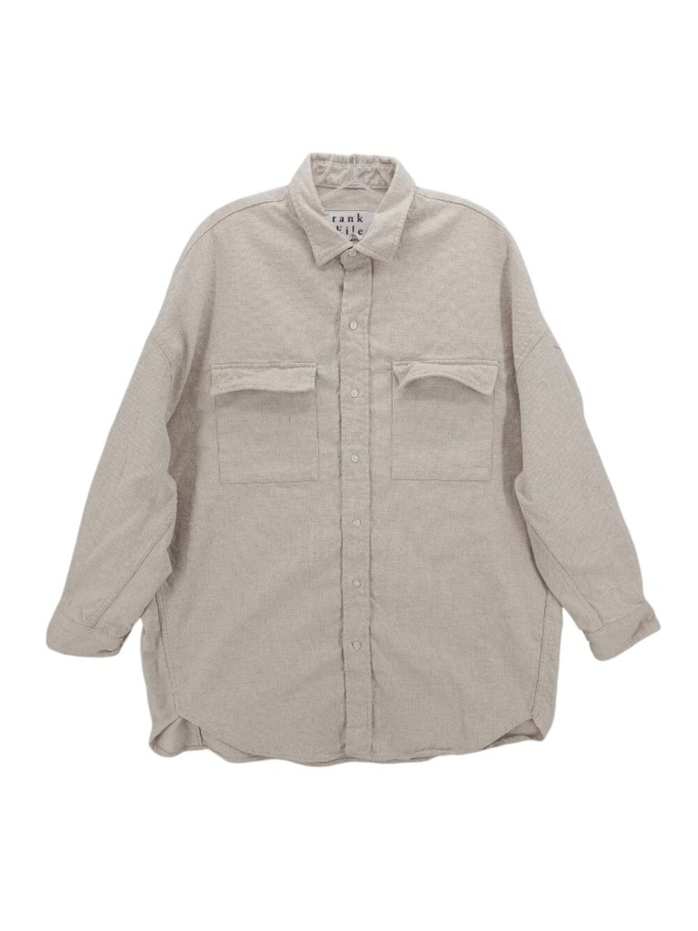 FRANK & EILEEN McLoghlin 100% Cotton Natural Italian Brushed Canvas Shirt XS/S